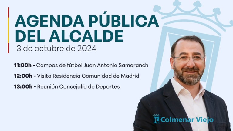 Agenda del Alcalde 3 de octubre 2024