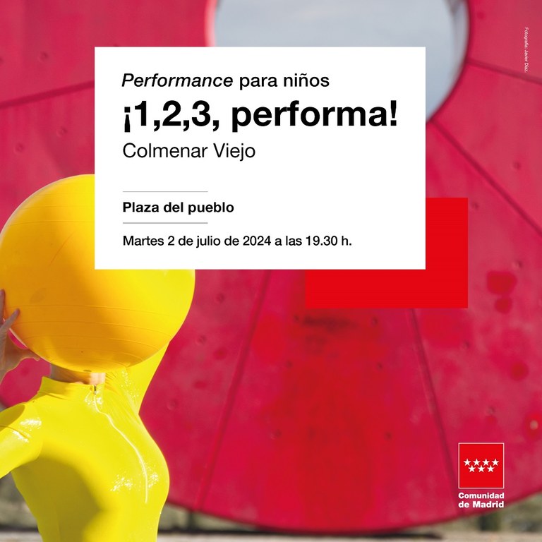 Ampliar ''¡1, 2, 3… performa!', una propuesta para que los niños y niñas de Colmenar Viejo exploren el arte a través del juego y la creatividad'