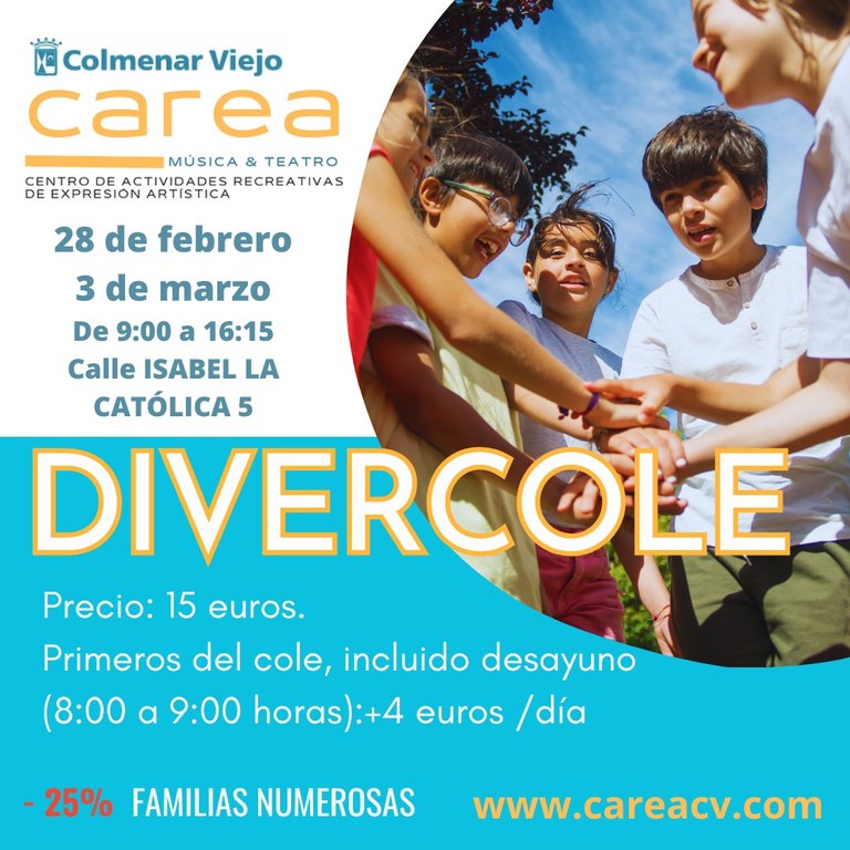 Ampliar '‘Divercole’ facilitará la conciliación laboral y familiar durante la ‘Semana Blanca’'