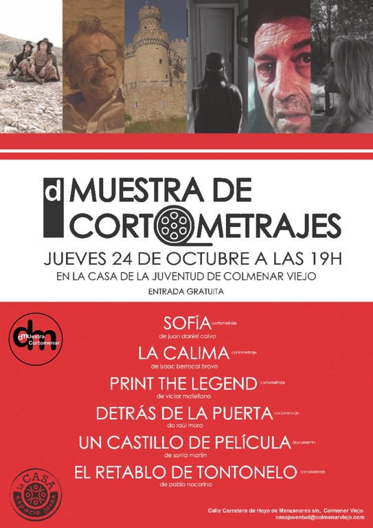 Ampliar '‘DMuestra Cortometrajes’ exhibirá el trabajo de seis jóvenes cineastas de Colmenar Viejo'