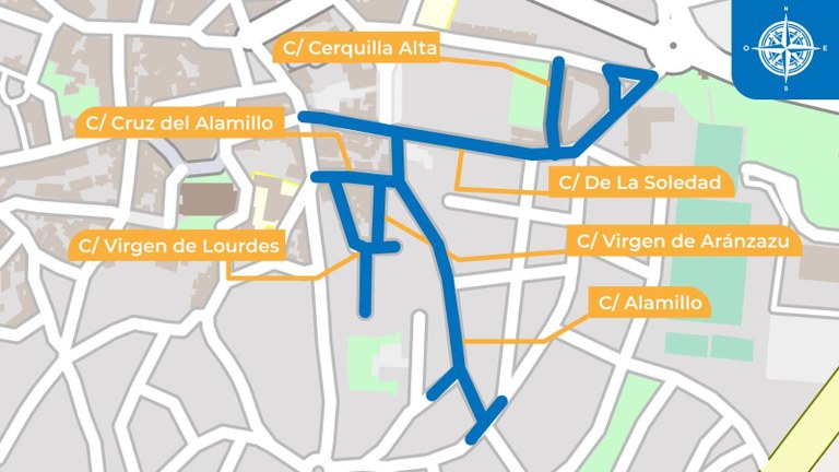Ampliar 'Aprobada la licitación de la reforma integral de las calles del barrio de 'El Alamillo' y Soledad con su red de saneamiento'