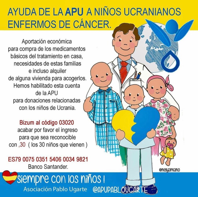 Ampliar 'Colmenar Viejo aporta 18.000 euros a la Asociación Pablo Ugarte para el proyecto de traslado y recepción de niños ucranianos con cáncer'