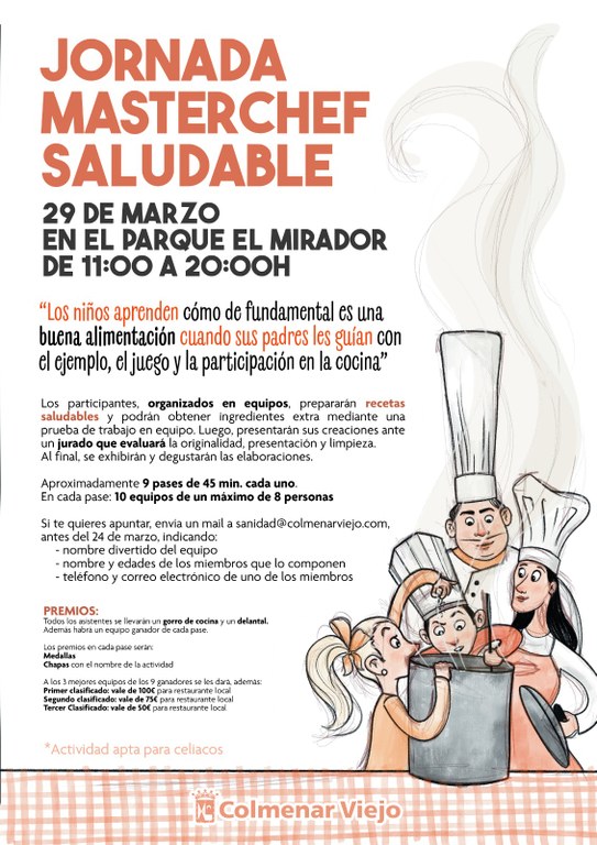 Ampliar 'Colmenar Viejo celebrará el 29 de marzo una ‘Jornada de masterchef saludable’'