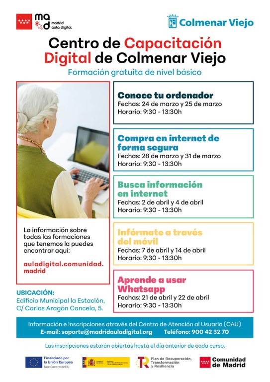Ampliar 'Colmenar Viejo se incorpora a la Red de Centros de Capacitación Digital de la Comunidad de Madrid'