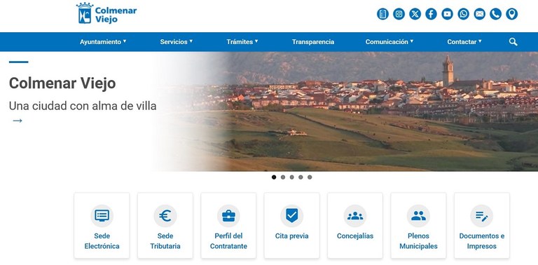 Ampliar 'El Ayuntamiento de Colmenar Viejo renueva su página web institucional para hacerla más moderna, segura y accesible'