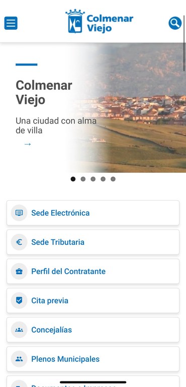 Vista en móviles