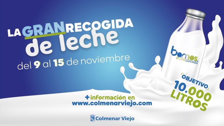Ampliar 'El Banco de Alimentos 'BAMOS' convoca la Gran Recogida de leche entre el 9 y el 15 de noviembre'