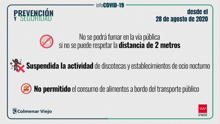 Ampliar 'El TSJM ratifica la prohibición de fumar en la calle si no hay distancia social y suspende la actividad de locales de ocio nocturno'