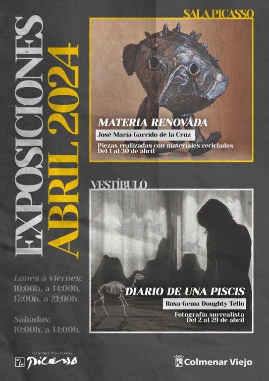 Ampliar 'Exposiciones del Centro Cultural 'Picasso' en abril: 'Materia renovada' y 'Diario de una Piscis''