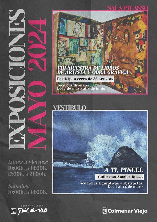 Ampliar 'Exposiciones del Centro Cultural 'Picasso' en mayo: 'VIII Muestra de Libros de Artista y Obra Gráfica', 'A ti, pincel' y '39 Muestra del Libro Infantil y Juvenil''