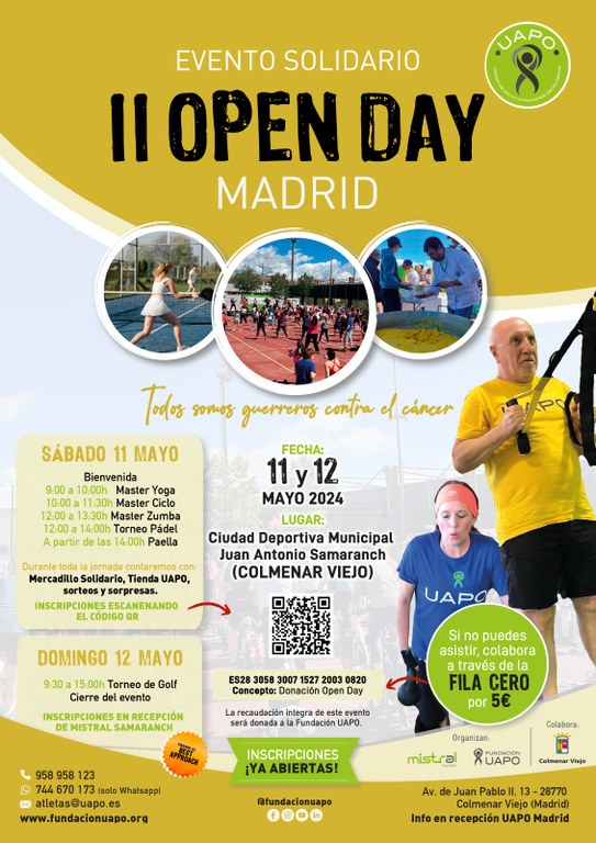 Ampliar 'La Fundación UAPO celebrará su II Open Day solidario los días 11 y 12 de mayo, en la Ciudad Deportiva 'Samaranch''