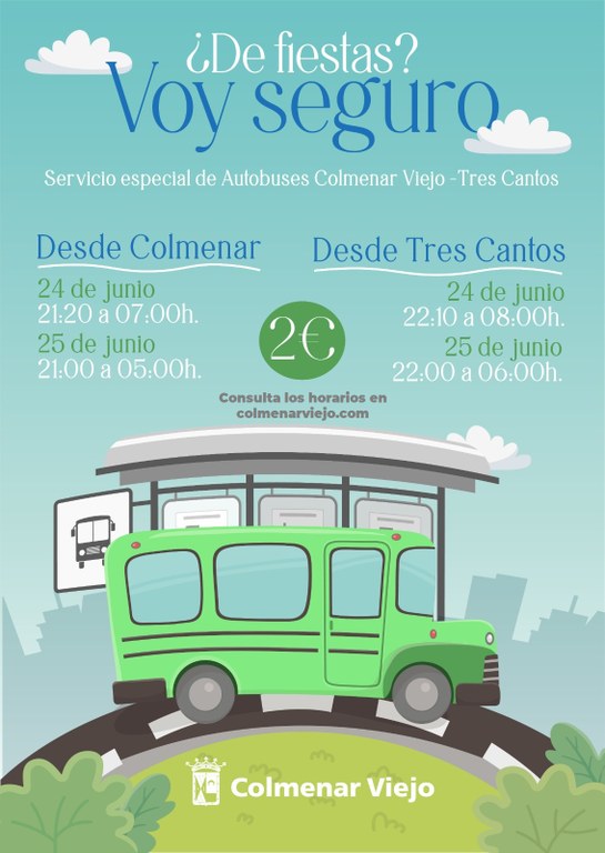 Ampliar 'Servicio especial de autobús para las fiestas de Tres Cantos'